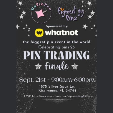 GoPinPro/Figment Guy, Celebrating Pins 25, Pin Trading Finale, September 21, 2025 event image
