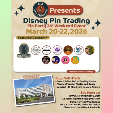NJ Pin Trading Presents, Pin Party 26 Weekend Event, March 20-22, 2026