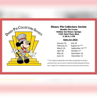Disney Pin Collectors Society, May 16, 2026, Lake Buena Vista