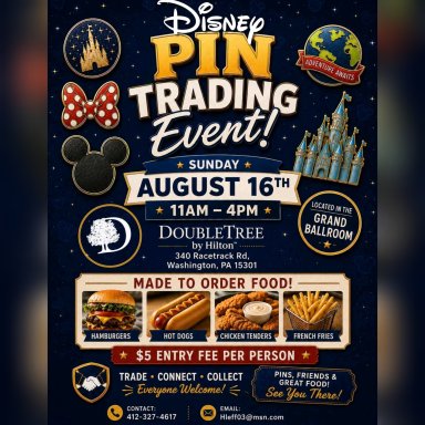 Washington PA Pin Trading Event, August 16, 2026