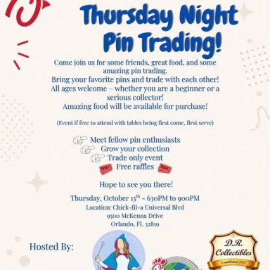 Pin Trading Meet Up at Chick-fil-A Universal Blvd