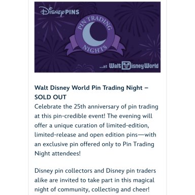 Walt Disney World Pin Trading Night – SOLD OUT event image